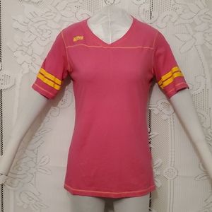Soffe jersey style stripe sleeve T shirt